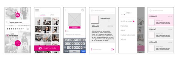 Prototipo Mid-fi de la app ify