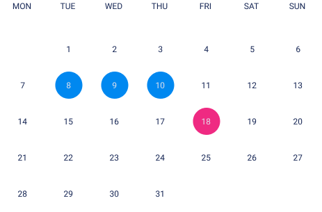 example calendar